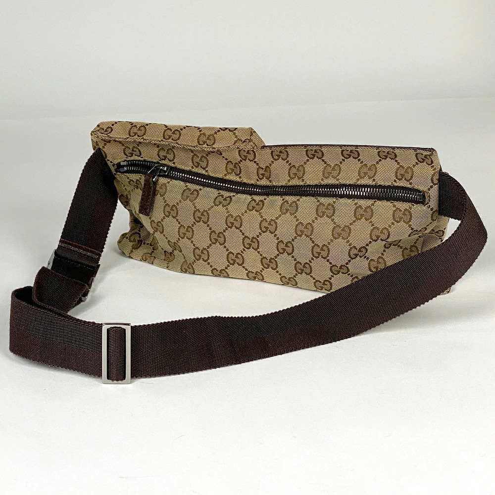 Gucci Clutch waist canvas Body GG brown Belt Crossbody Bum bag